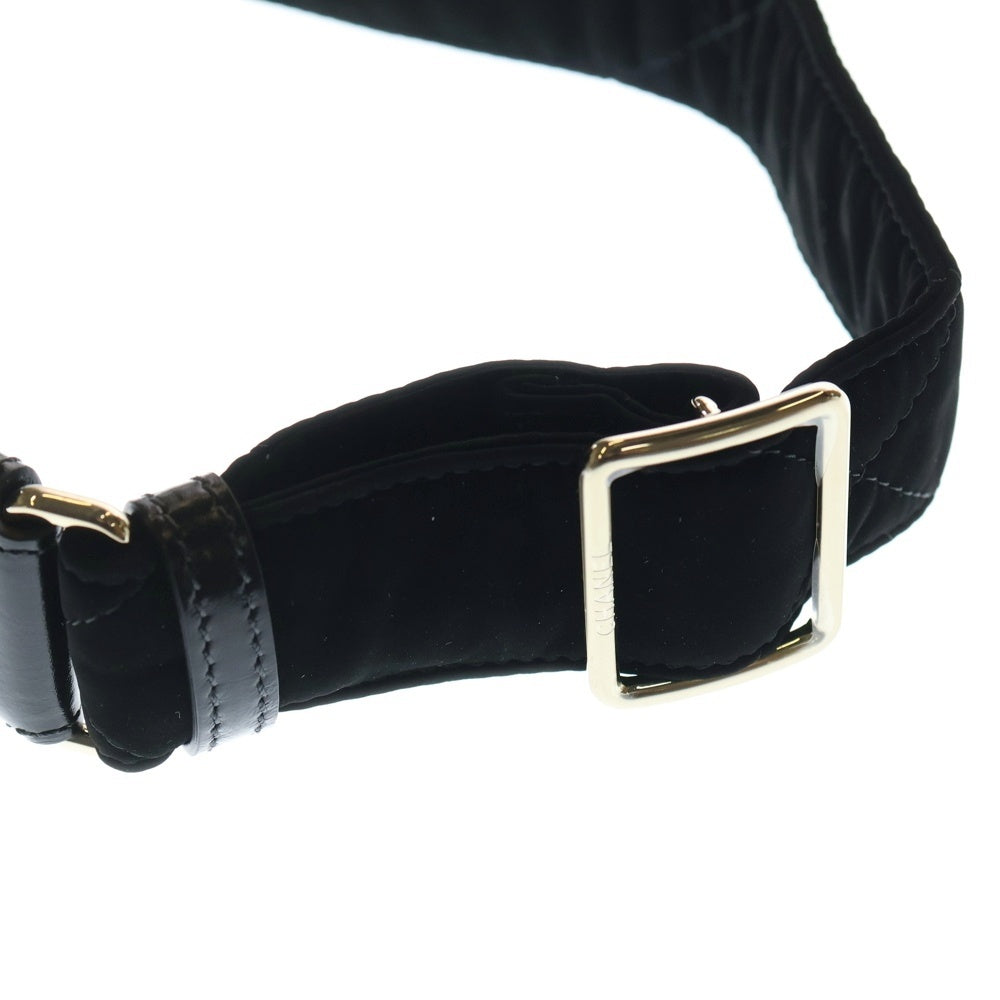 CHANEL(シャネル) ココ ネージュ コレクション ラージ ボーリング バッグ ブラック ナイロン ゴールド金具 レディース