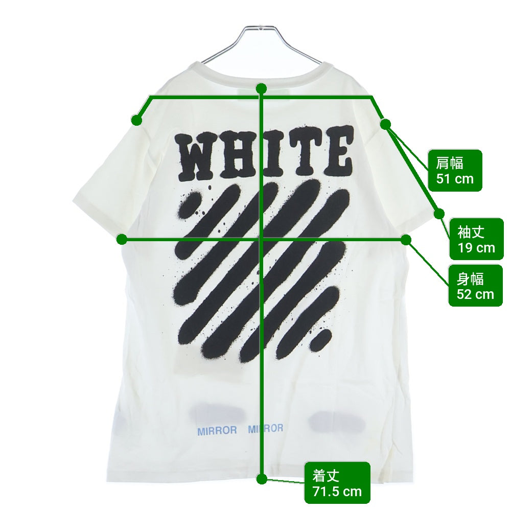 OFF-WHITE(オフホワイト) ロゴプリント クルーネック 半袖Tシャツ カットソー ホワイト