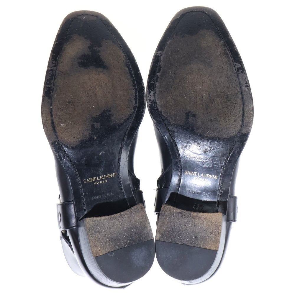 SAINT LAURENT PARIS(サンローランパリ) WYATT HARNESS RING SUEDE BOOTS ワイアットハーネスリング レザーブーツ ブラック