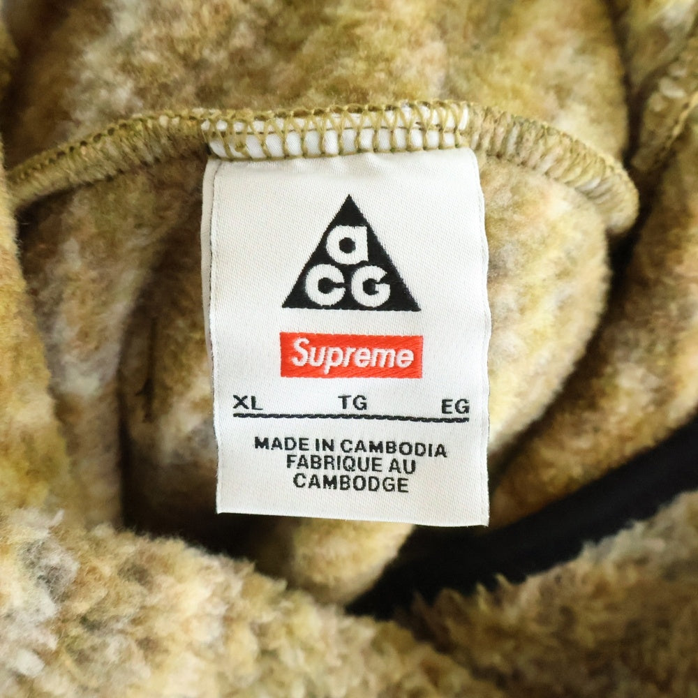 SUPREME(シュプリーム) 22AW ×NIKE ACG Fleece Pullover ナイキ エーシージー フリースプルオーバージャケット パーカー ブラウン DN3256-277