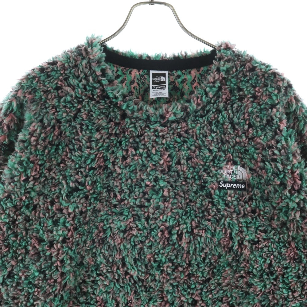 SUPREME(シュプリーム) 23SS High Pile Fleece Pullover ハイパイル ボア クルーネック スウェットトレーナー フリース グリーン NT02307I