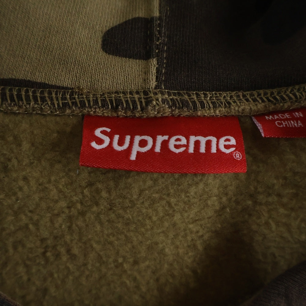 SUPREME(シュプリーム) Lakshmi Zip Up Hooded Sweatshirt ラクシュミー 刺繍 迷彩 ジップアップ スウェットフーディ ブラウン