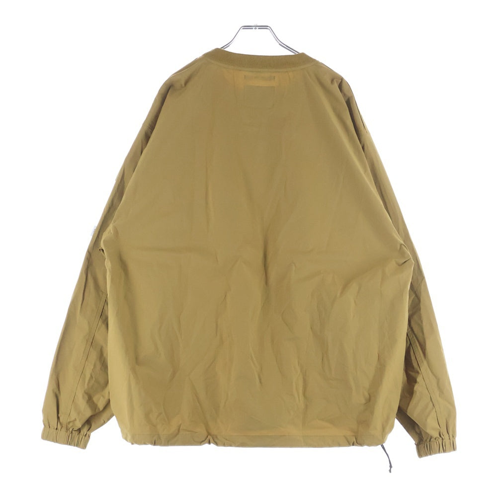 WTAPS(ダブルタップス) 22SS SMOCK/LS/POLY.RIPSTOP スモック リップストップ ナイロン クルーネック ロングスリーブナイロンTシャツ カットソー ブラウン 221BRDT-SHM04
