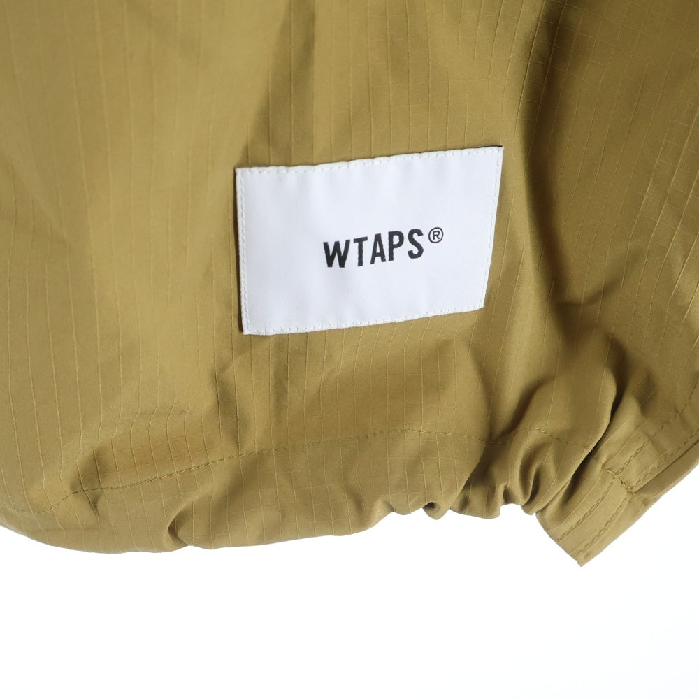 WTAPS(ダブルタップス) 22SS SMOCK/LS/POLY.RIPSTOP スモック リップストップ ナイロン クルーネック ロングスリーブナイロンTシャツ カットソー ブラウン 221BRDT-SHM04