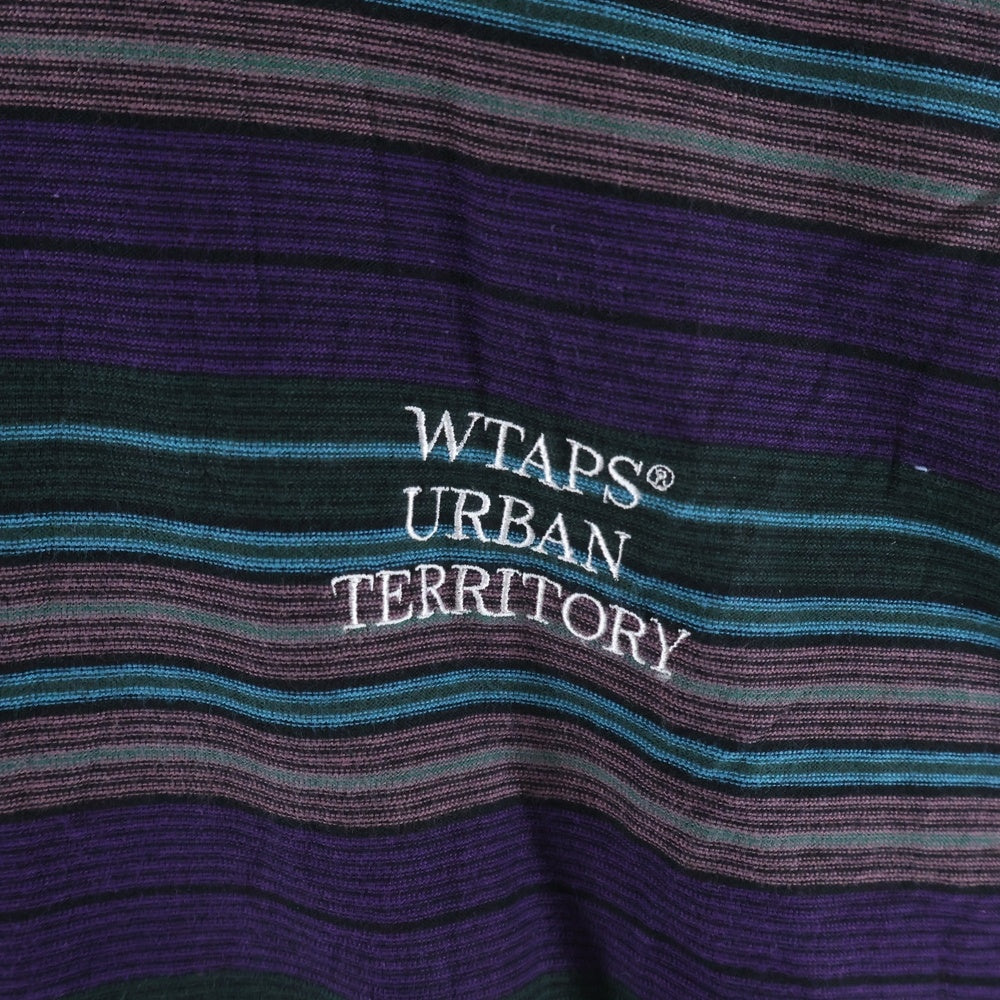WTAPS(ダブルタップス) 22SS Long Sleeve Jam 02 Tee ジャム ロゴエンブロイダリー クルーネック長袖Tシャツ カットソー パープル 221ATDT-CSM32