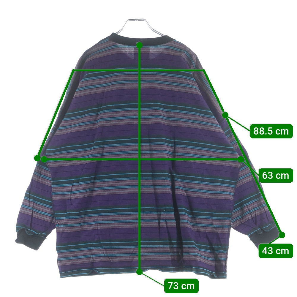 WTAPS(ダブルタップス) 22SS Long Sleeve Jam 02 Tee ジャム ロゴエンブロイダリー クルーネック長袖Tシャツ カットソー パープル 221ATDT-CSM32