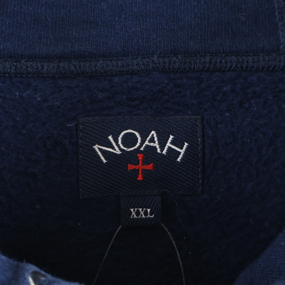 NOAH(ノア) フロントロゴ バックプリント プルオーバーパーカー スウェットフーディ ネイビー