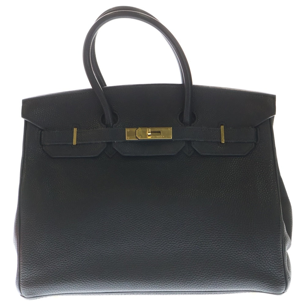 HERMES(エルメス) バーキン35 トゴ レザーハンドバッグ □G刻印 GD金具 ブラック レディース