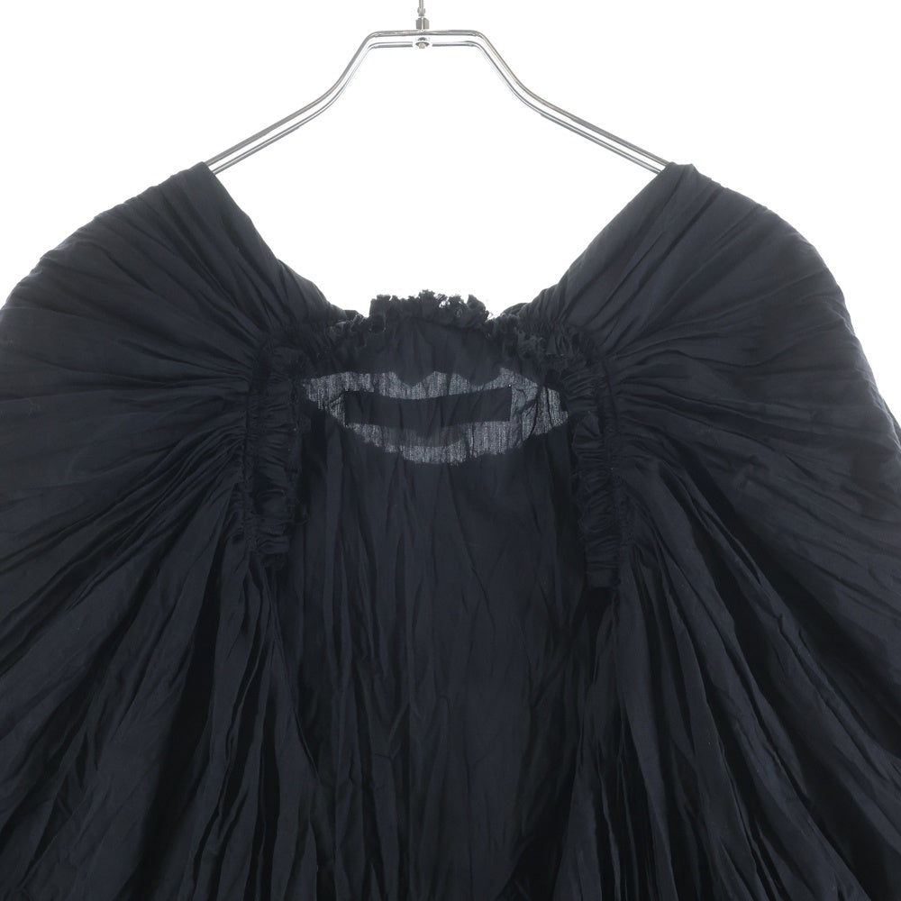 JUNYA WATANABE COMME des GARCONS(ジュンヤワタナベ コムデギャルソン) 08SS 変形 プリーツ加工 カットオフ バルーン プルオーバー シャツ ブラウス ブラック レディース JA-B044