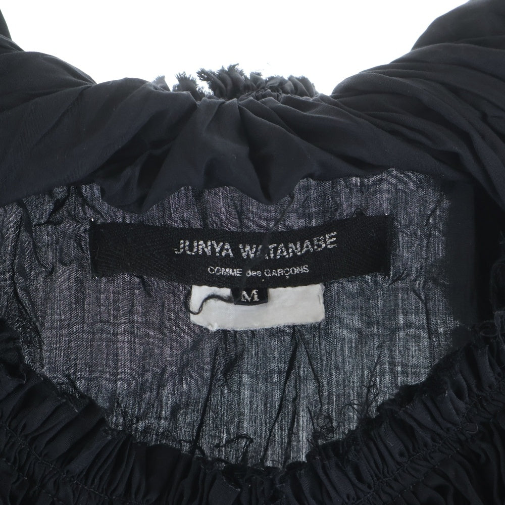 JUNYA WATANABE COMME des GARCONS(ジュンヤワタナベ コムデギャルソン) 08SS 変形 プリーツ加工 カットオフ バルーン プルオーバー シャツ ブラウス ブラック レディース JA-B044