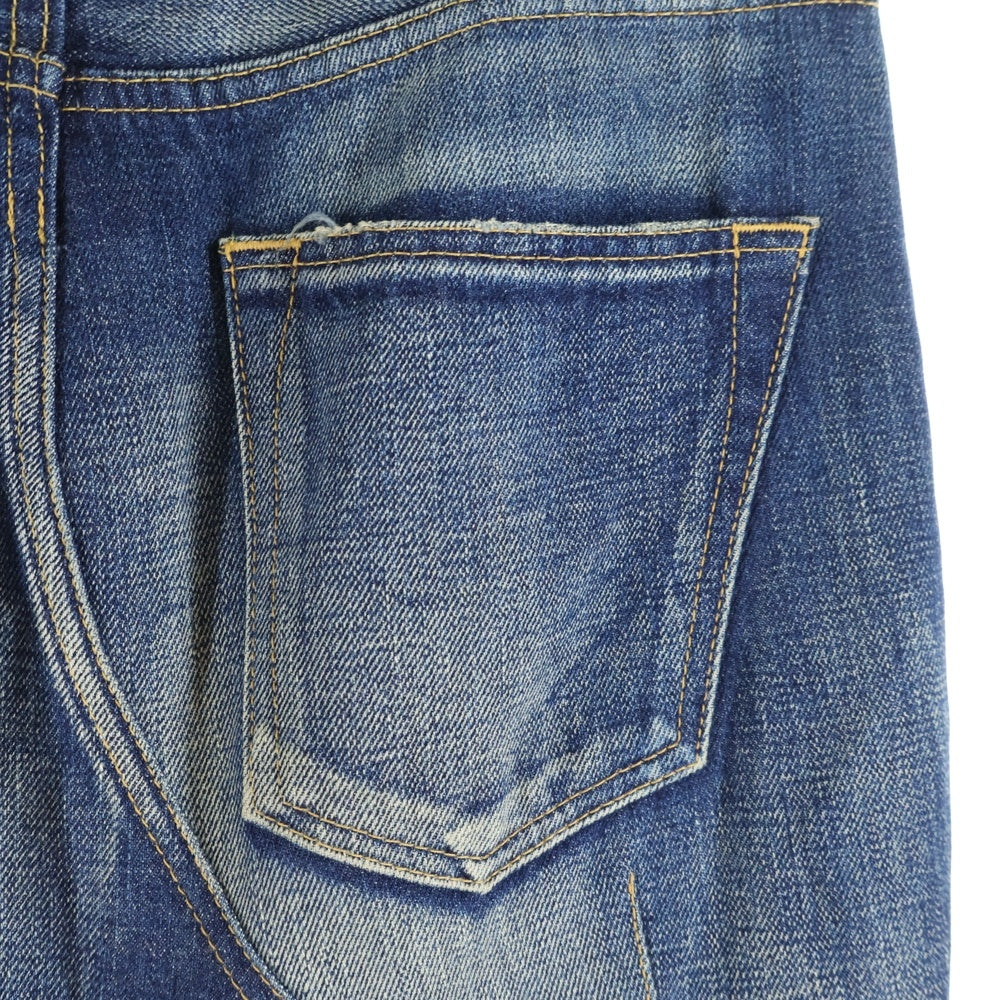 JUNYA WATANABE COMME des GARCONS(ジュンヤワタナベ コムデギャルソン) 09SS ユーズド加工 ウール切り替え デニム マーメイド フレアスカート インディゴ/ネイビー レディース JC-S011