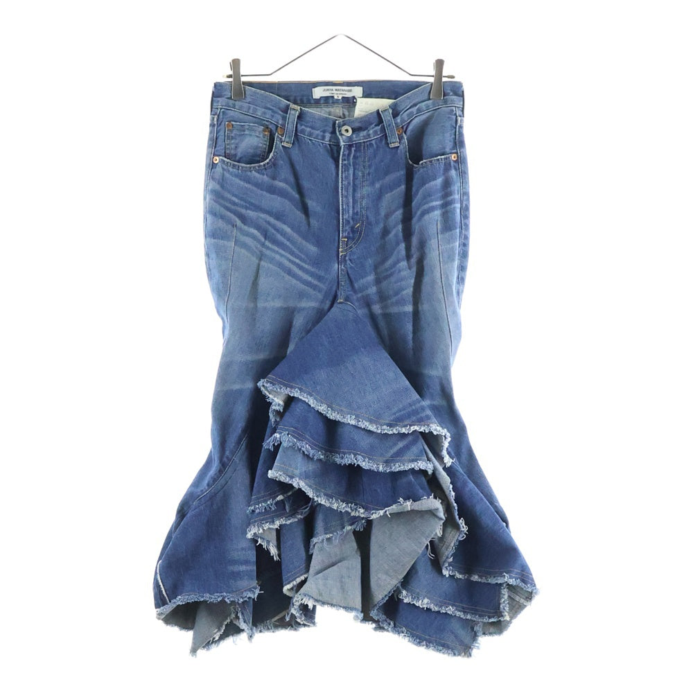 JUNYA WATANABE COMME des GARCONS(ジュンヤワタナベ コムデギャルソン) 09SS 再構築 変形 デニム マーメイド フレア ロングスカート インディゴ レディース JC-S006