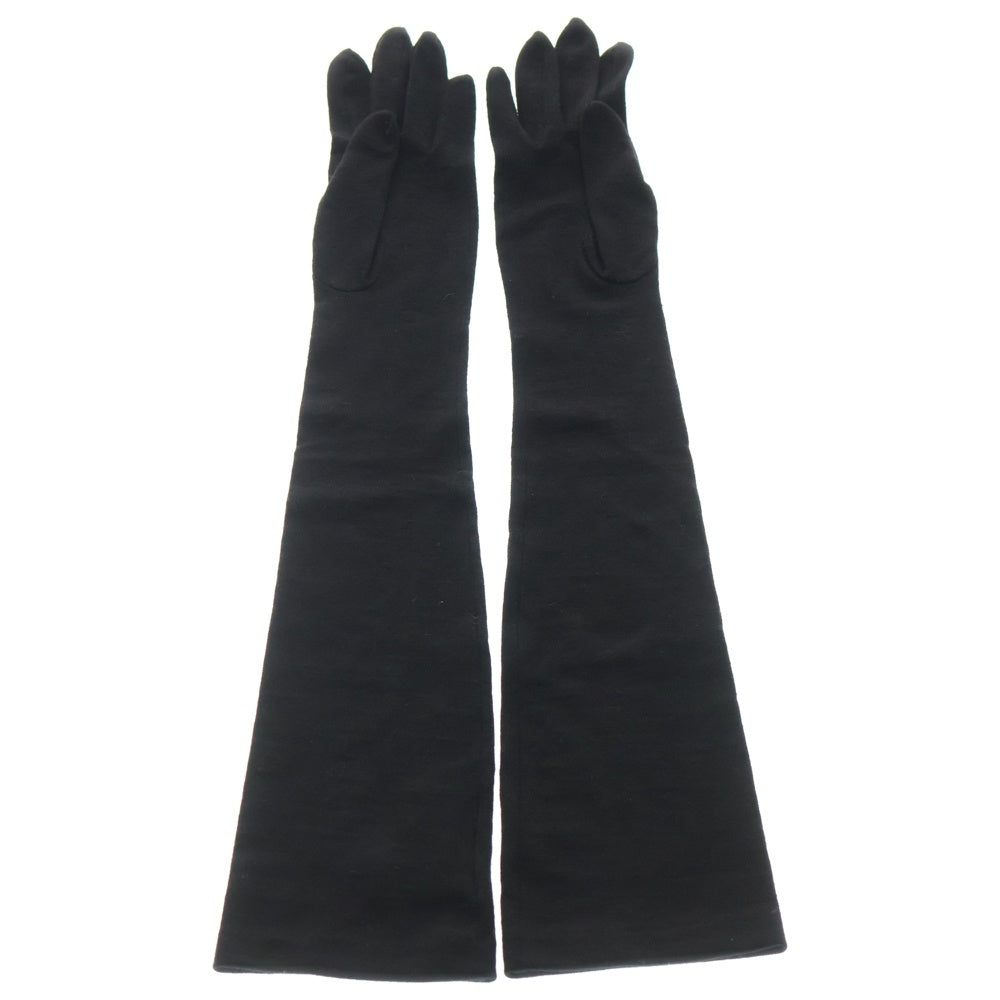 COMME des GARCONS(コムデギャルソン) 09AW ウール ニット アームカバー ロング グローブ 手袋 ブラック JD-K701 レディース