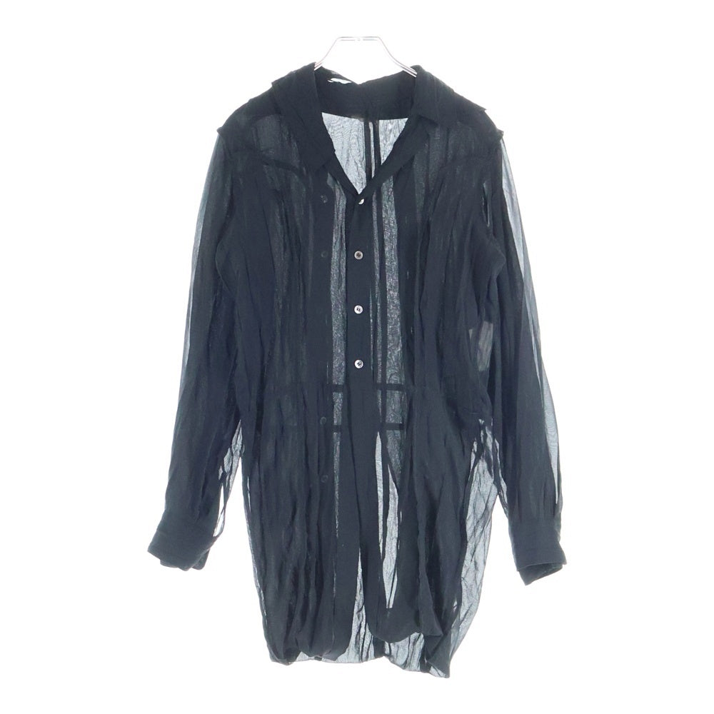 JUNYA WATANABE COMME des GARCONS(ジュンヤワタナベ コムデギャルソン) 07AW ダブルデザイン長袖シャツ JT-B004 ブラック