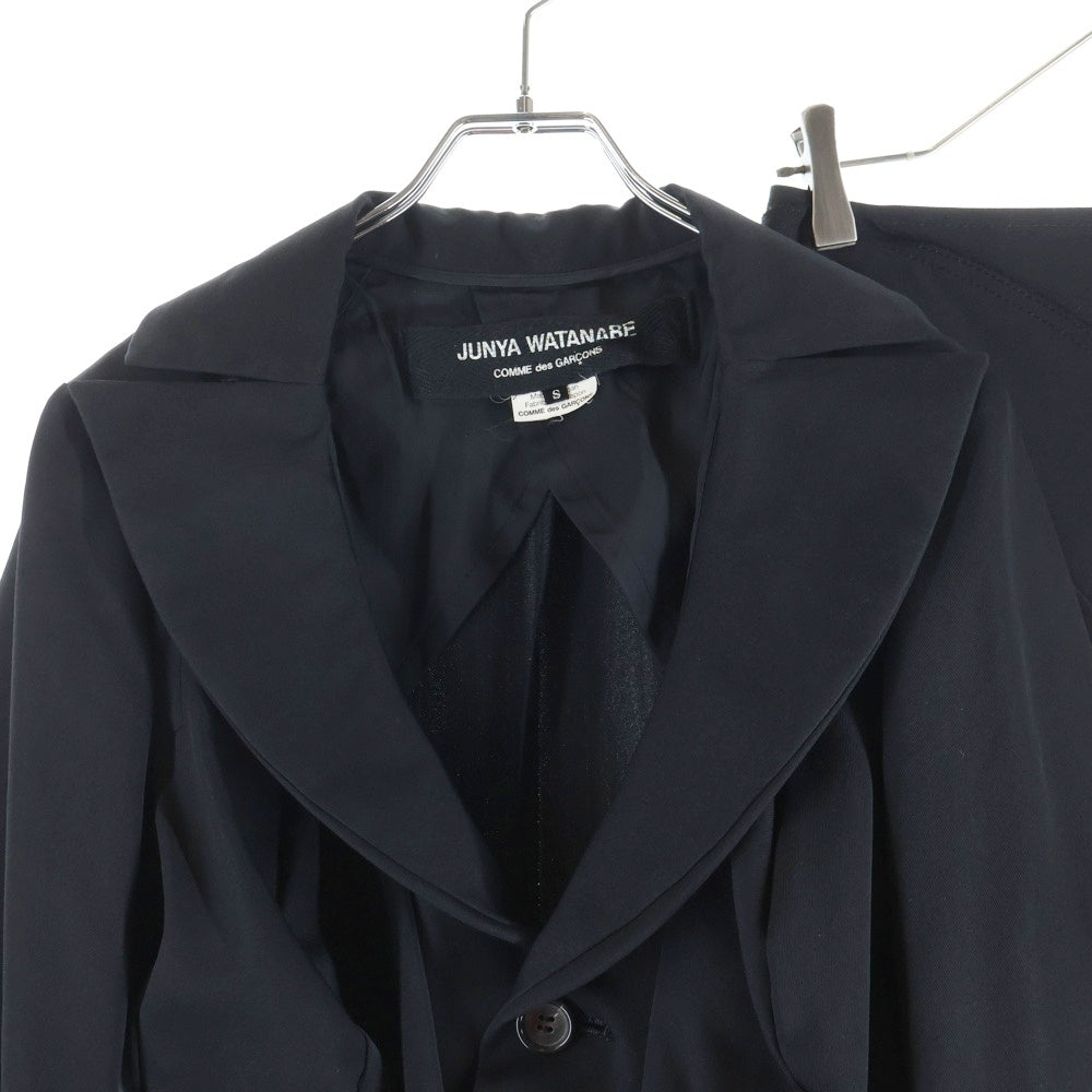 JUNYA WATANABE COMME des GARCONS(ジュンヤワタナベ コムデギャルソン) 07SS/09SS ウールギャバジン 3Bテーラードジャケット カットオフ フリル スカート レディース JS-J039/JC-S009