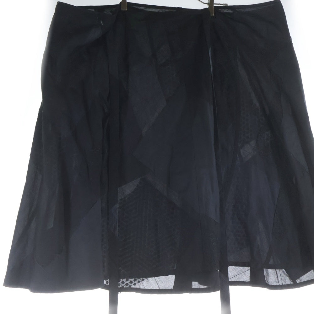 COMME des GARCONS(コムデギャルソン) 異素材パッチワークロングスカート ブラック レディース TO-S052