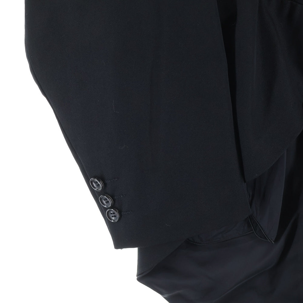 COMME des GARCONS(コムデギャルソン) 06AW ウールギャバジン 2B 燕尾 テーラードジャケット ブラック レディース RR-J004