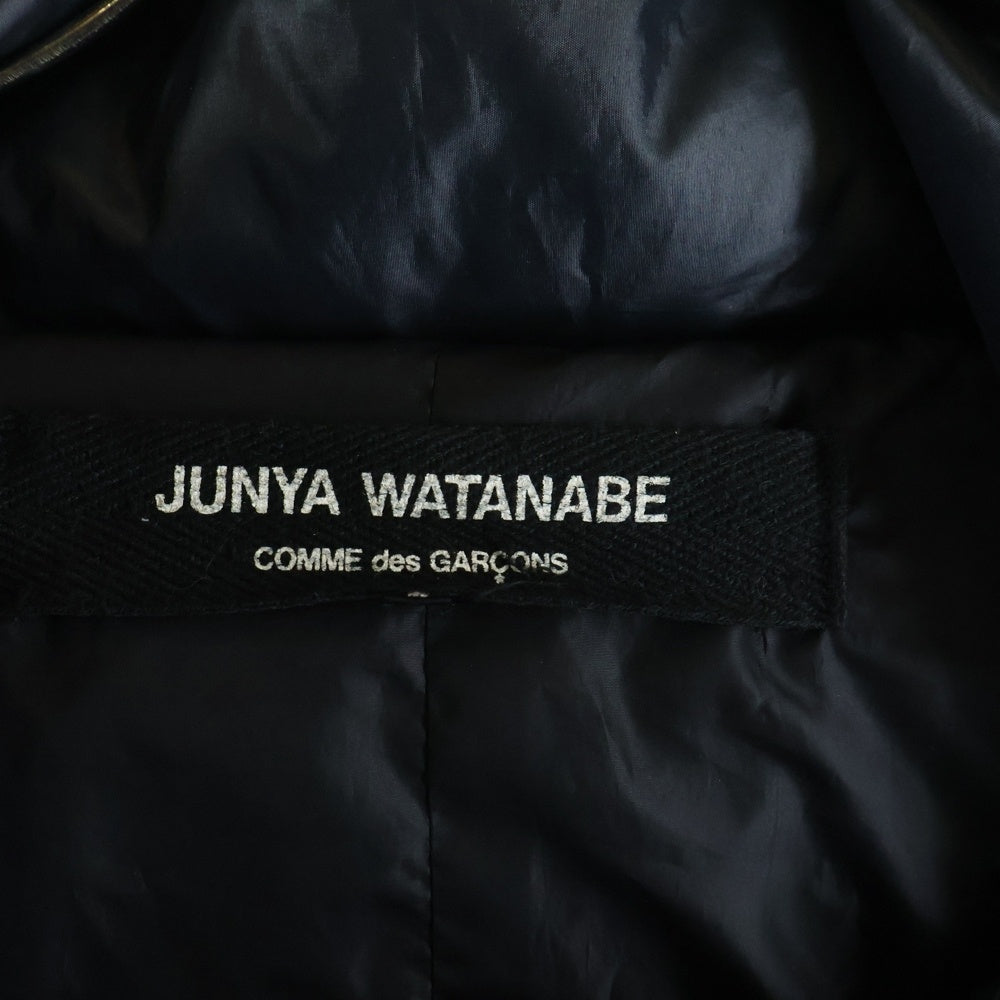 COMME des GARCONS(コムデギャルソン) 08AW 変形 ショールカラー スナップボタン ダウンジャケット ブラック レディース JB-J092