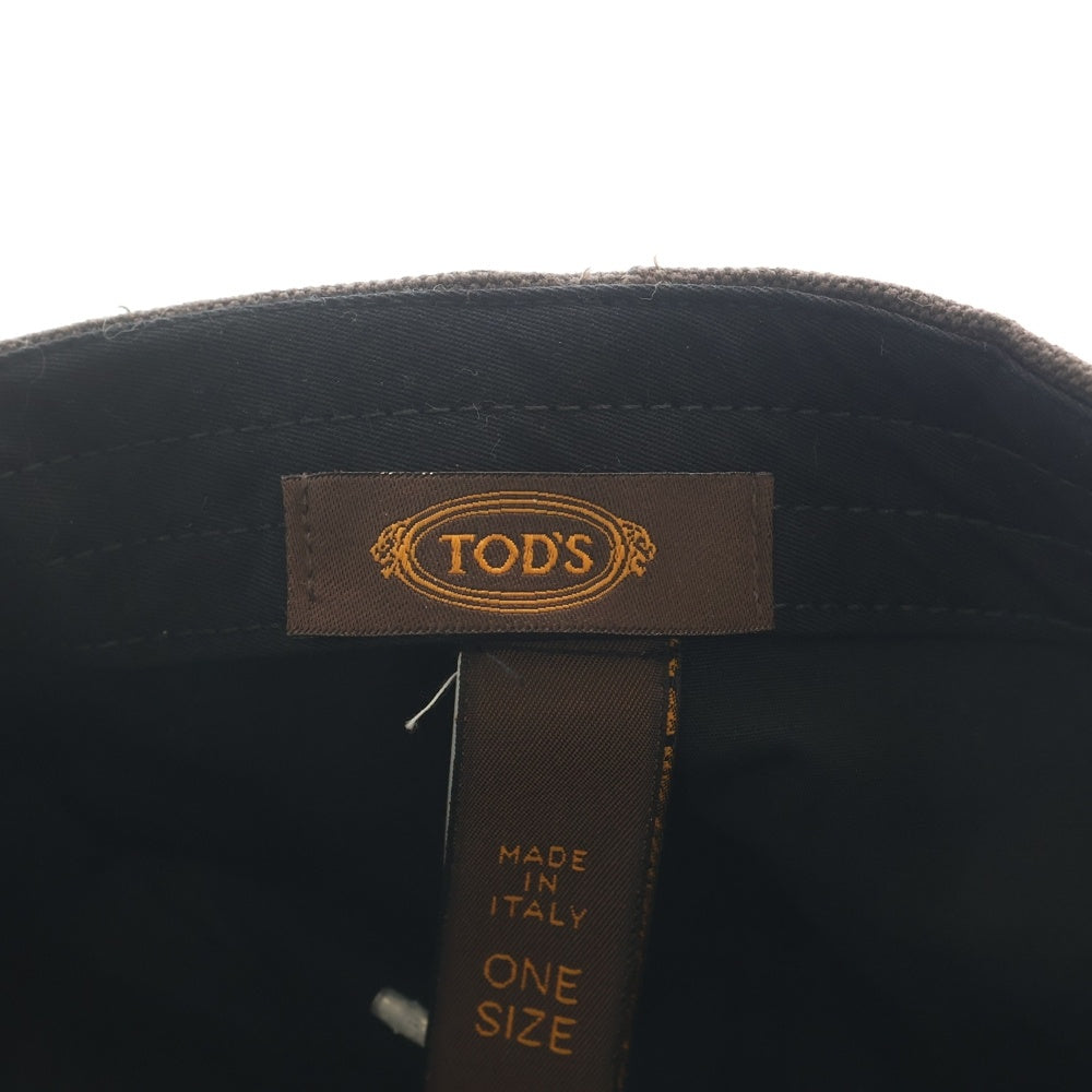 TOD'S(トッズ) Tライオン エンブロイダリー ベースボールキャップ ブラック レディース