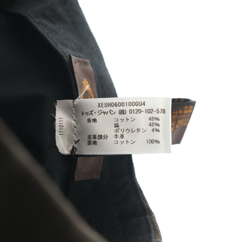 TOD'S(トッズ) Tライオン エンブロイダリー ベースボールキャップ ブラック レディース