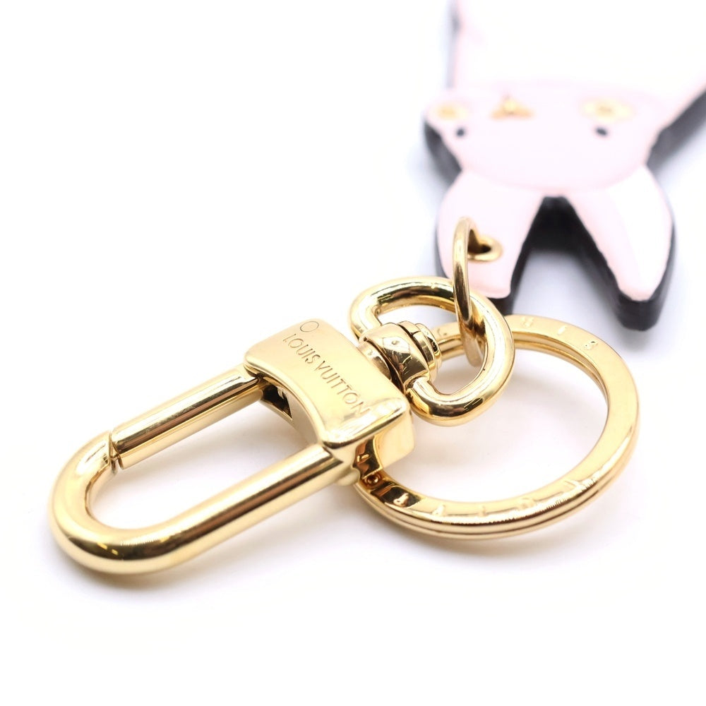 LOUIS VUITTON(ルイヴィトン) LV バニー モノグラム ウサギ ミンクファー チャーム バッグチャーム キーリング キーホルダー ピンク M01560 ゴールド金具 レディース