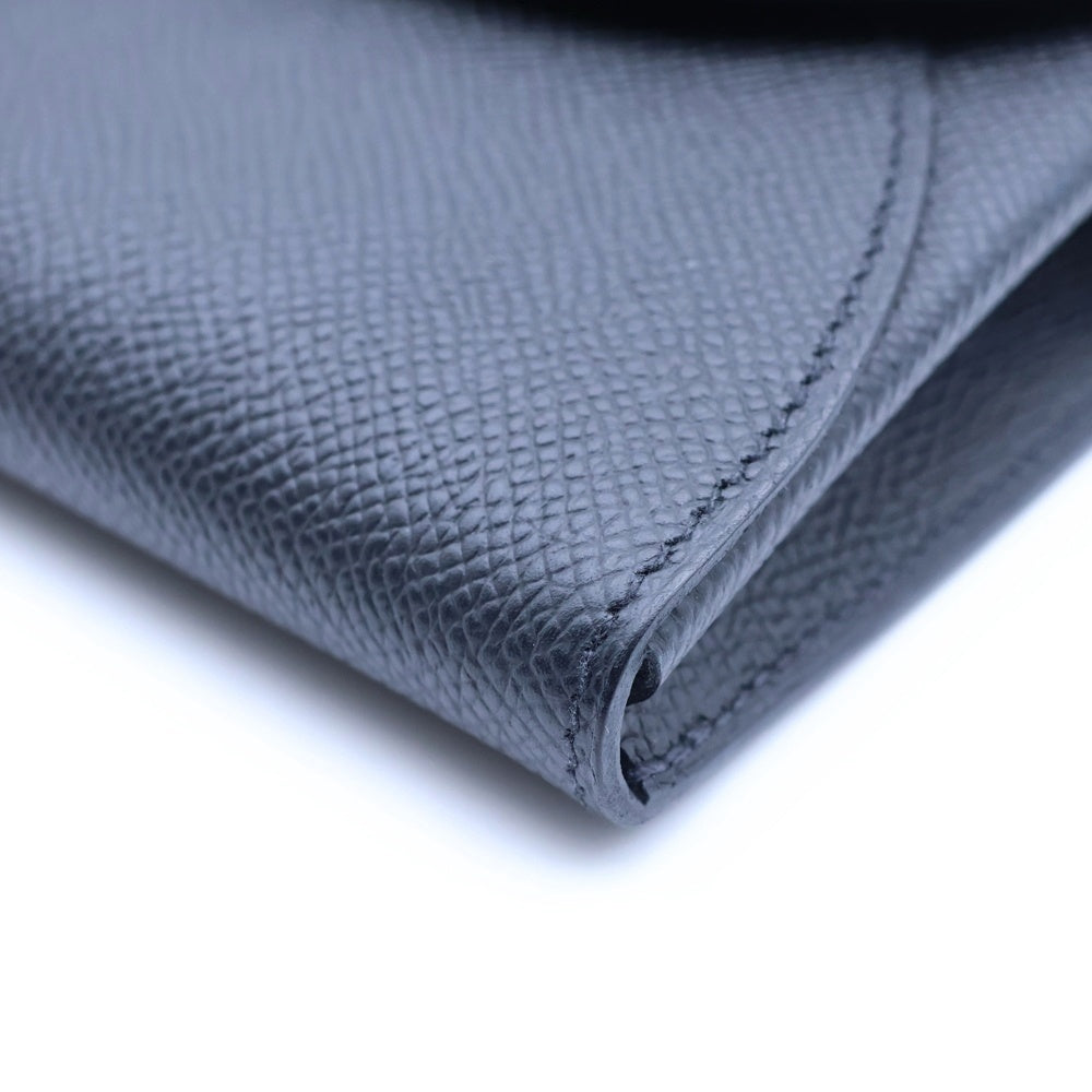 HERMES(エルメス) シェーヌダンクル マイヨントゥーゴー 長財布 ショルダーウォレット ショルダーバッグ ブラック レザー エプソン B刻印 レディース