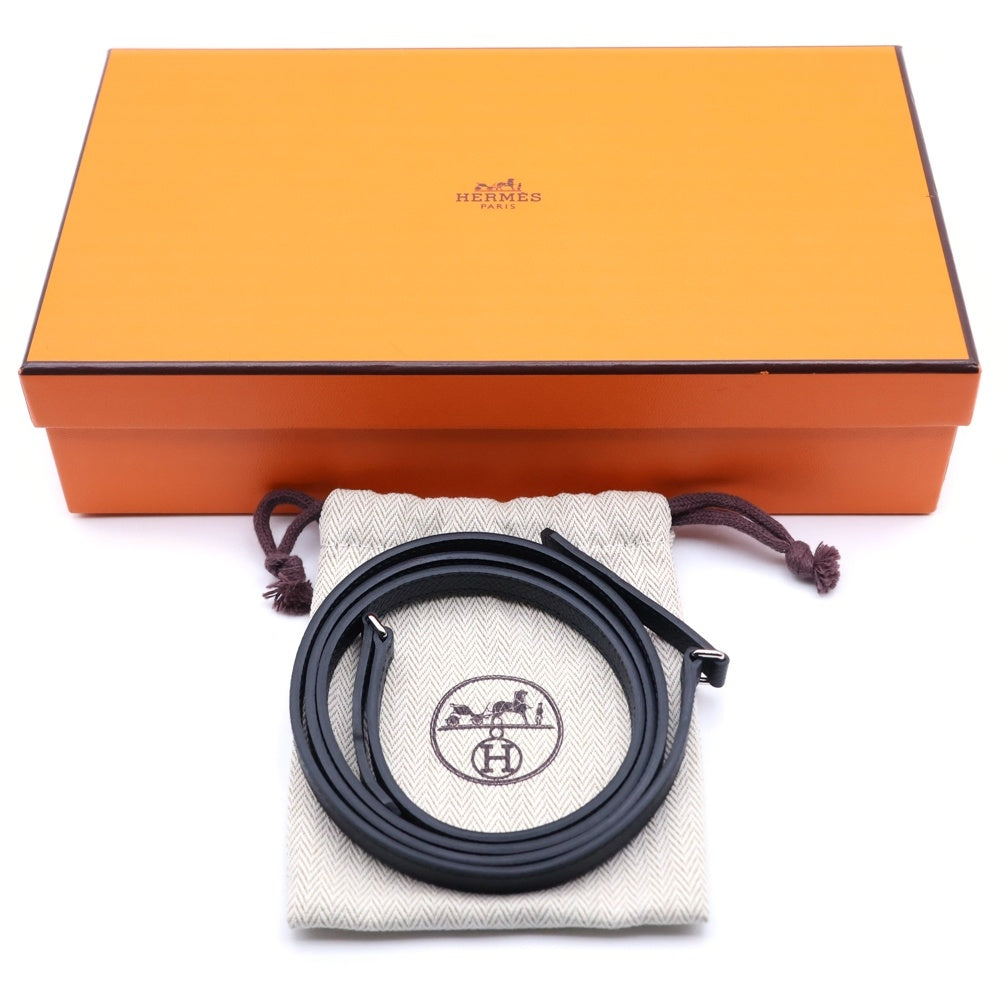 HERMES(エルメス) シェーヌダンクル マイヨントゥーゴー 長財布 ショルダーウォレット ショルダーバッグ ブラック レザー エプソン B刻印 レディース