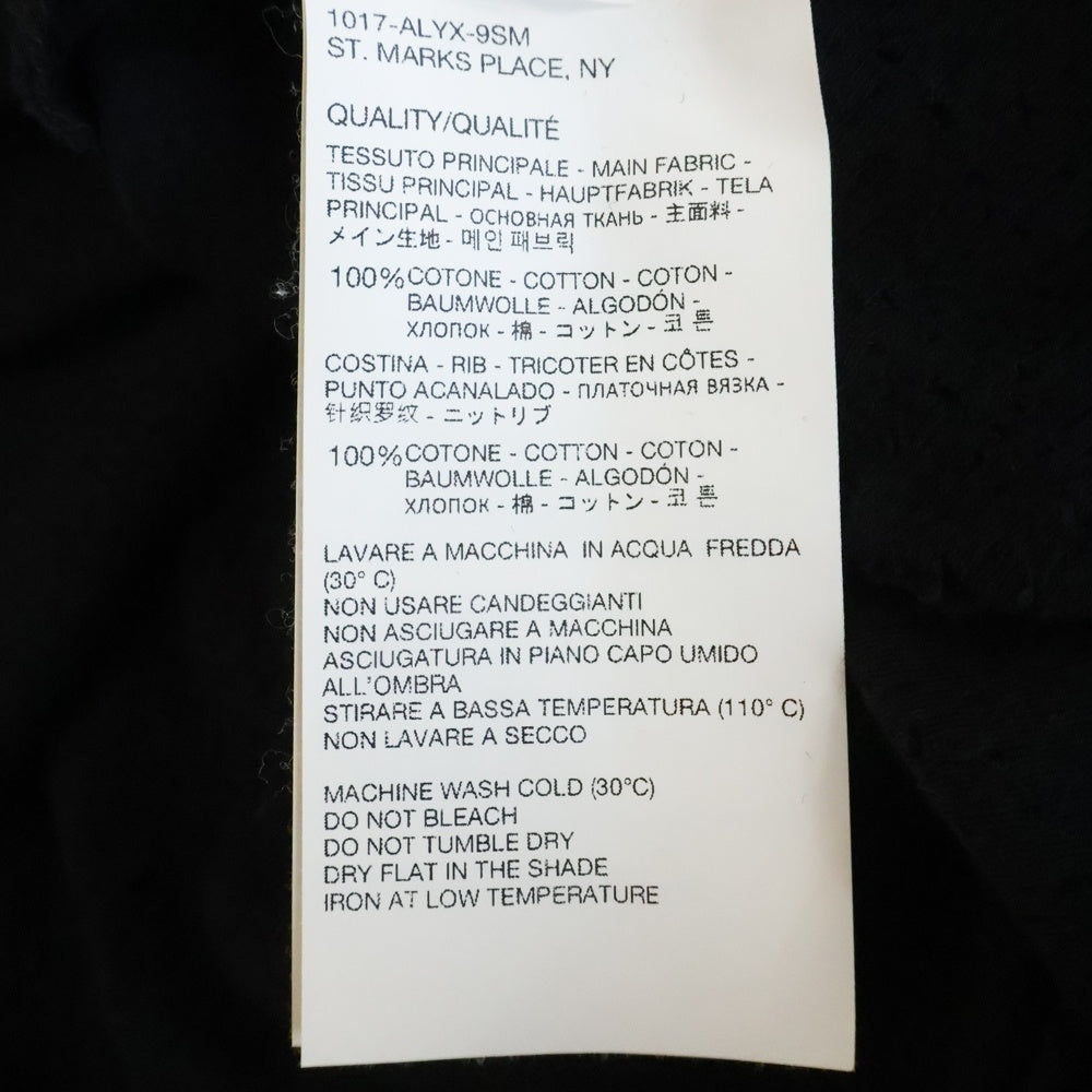 1017 ALYX 9SM(アリクス) ダメージ加工半袖Tシャツ ブラック