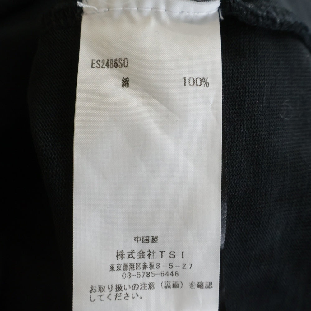 entire studios(エンタイア スタジオ) HEAVY LONG SLEEVE TEE 長袖Tシャツ ブラック ES2486 PO0170