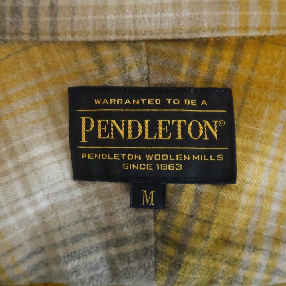 PENDLETON(ペンドルトン) オンブレチェック ボード 長袖シャツ グレー/イエロー