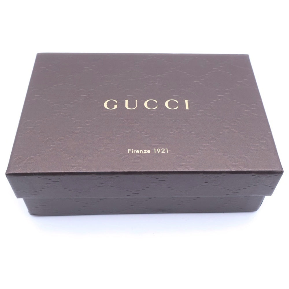 GUCCI(グッチ) バンブー 二つ折り財布 コンパクトウォレット コインケース ブルー レザー 257017 ゴールド金具 レディース