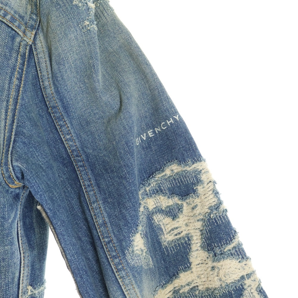 GIVENCHY(ジバンシィ) DESTROYED DENIM AND MOLESKIN デストロイ加工 ダメージ デニムジャケット インディゴ BM00RW5Y1B