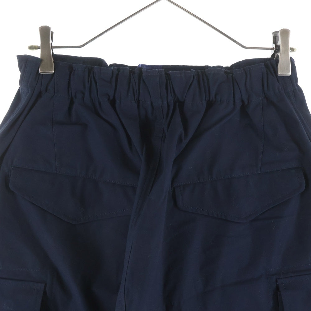 BLACK COMME des GARCONS(ブラックコムデギャルソン) 22SS 綿リップストップ ハーフ ショートパンツ ショーツ ネイビー WI-P022