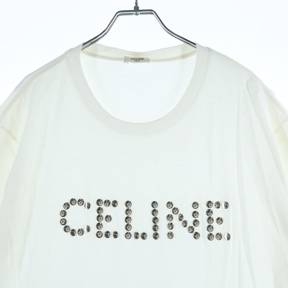 CELINE(セリーヌ) 22AW ルーズフィットロゴプリント半袖Tシャツ カットソー ブラック 2X681671Q