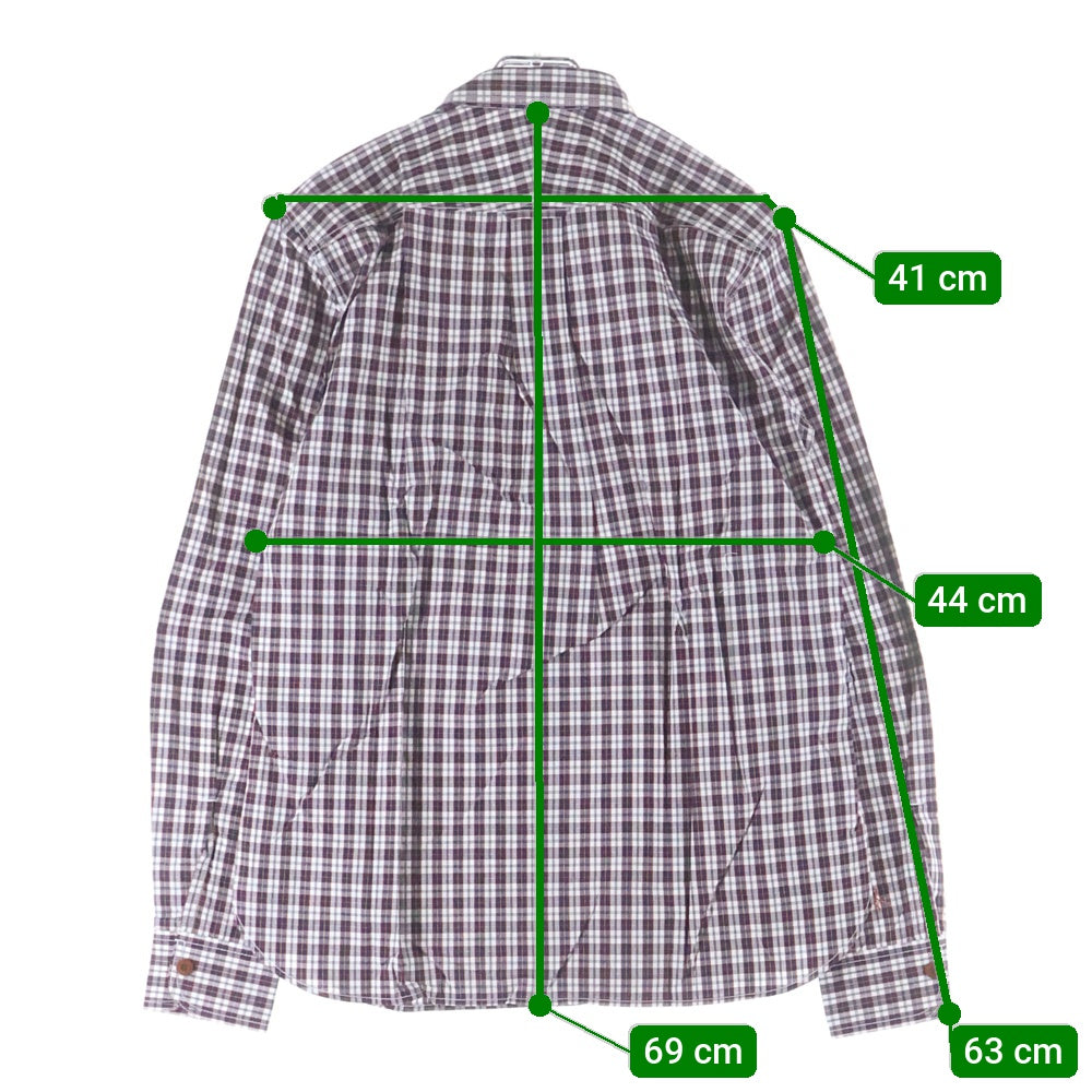 BLACK COMME des GARCONS(ブラックコムデギャルソン) 12AW 長袖チェックシャツ HJ-B003
