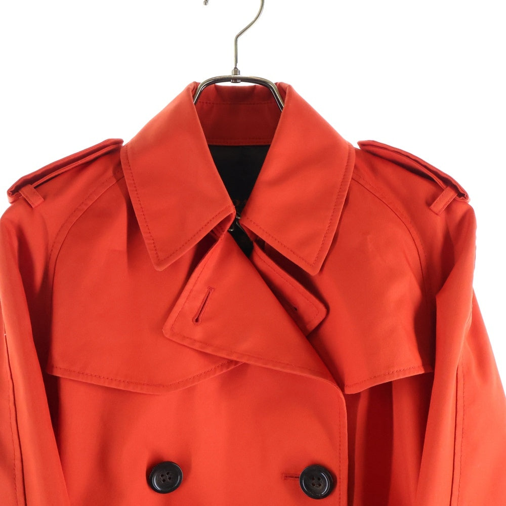 COACH(コーチ) ソリッドショートトレンチコート オレンジ レディース