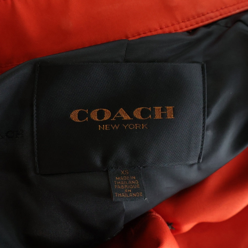 COACH(コーチ) ソリッドショートトレンチコート オレンジ レディース