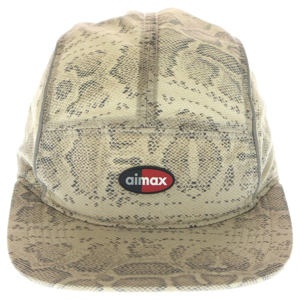 SUPREME(シュプリーム) ×Nike AirMax Running Hat パイソン柄キャンプキャップ ベージュ