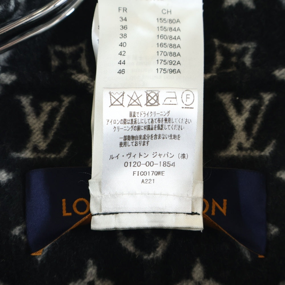 LOUIS VUITTON(ルイヴィトン) 20SS モノグラムライナーフーデッドケープ RW201W QWE FICO17 ブラック レディース