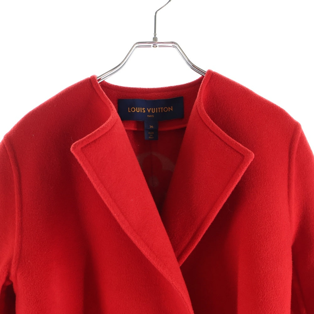 LOUIS VUITTON(ルイヴィトン) モノグラム メルトン ウール コート FJC012NUV レッド レディース