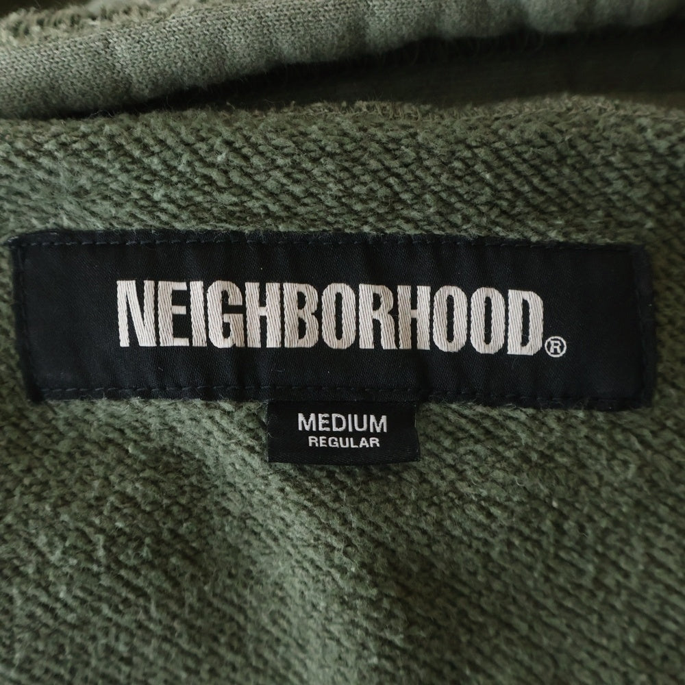 NEIGHBORHOOD(ネイバーフッド) 23SS DAMAGE SWEATPARKA LS ダメージ加工 スウェットパーカ プルオーバーパーカー フーデッド スウェットシャツ カーキ 231OKNH-CSM02
