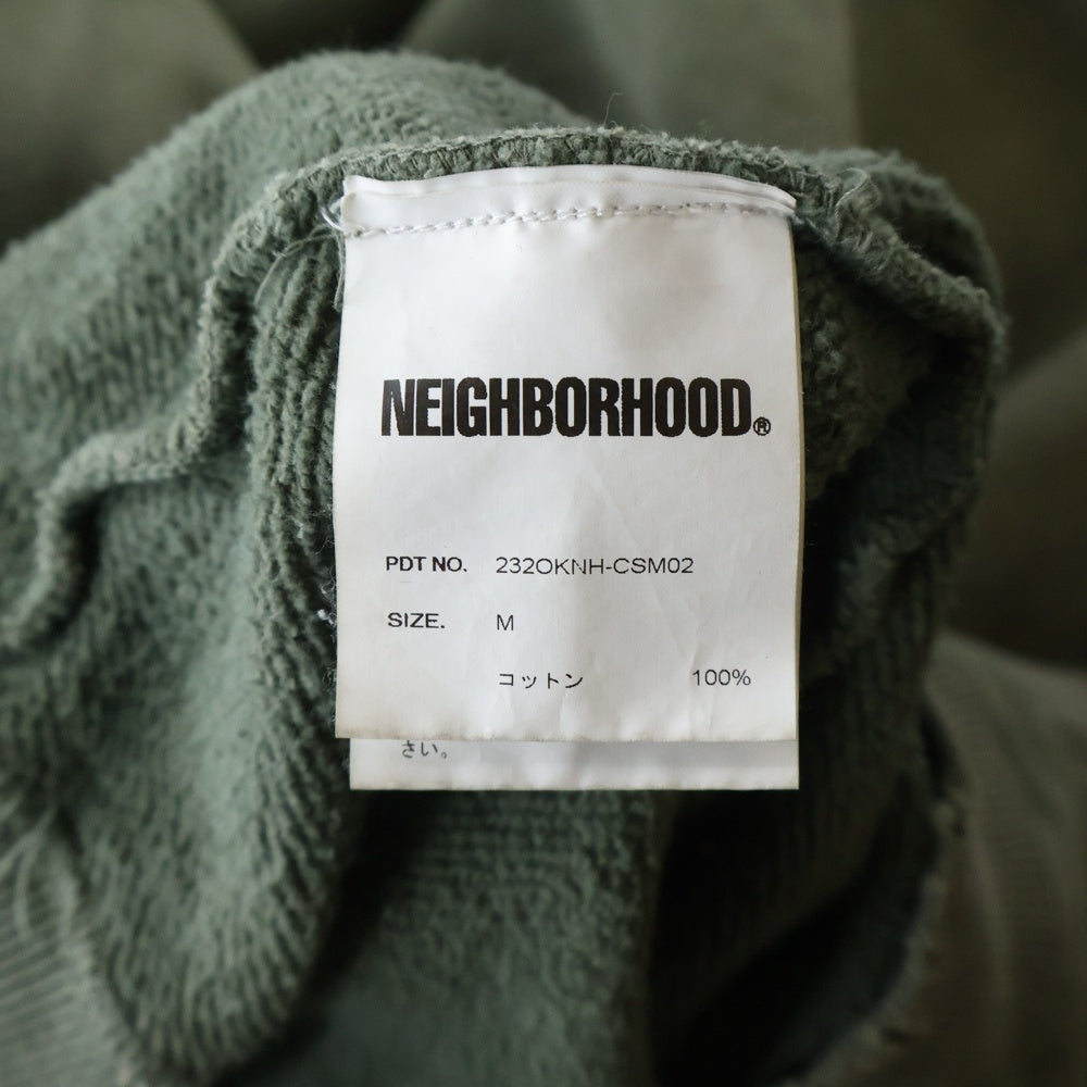 NEIGHBORHOOD(ネイバーフッド) 23SS DAMAGE SWEATPARKA LS ダメージ加工 スウェットパーカ プルオーバーパーカー フーデッド スウェットシャツ カーキ 231OKNH-CSM02