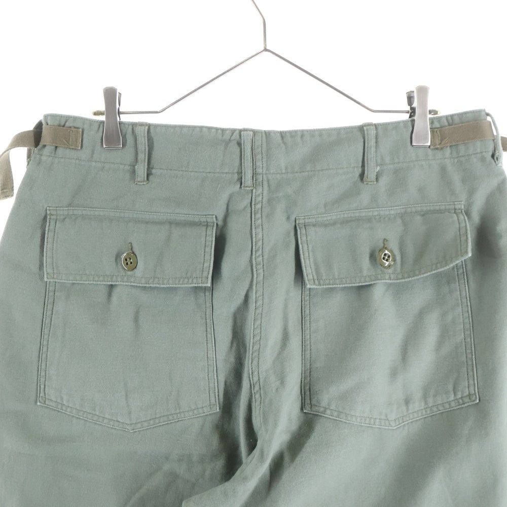 GOLD(ゴールド) LIGHT BACKSATIN UTILITY PANTS サイドアジャスターパンツカーキグリーン GL42273