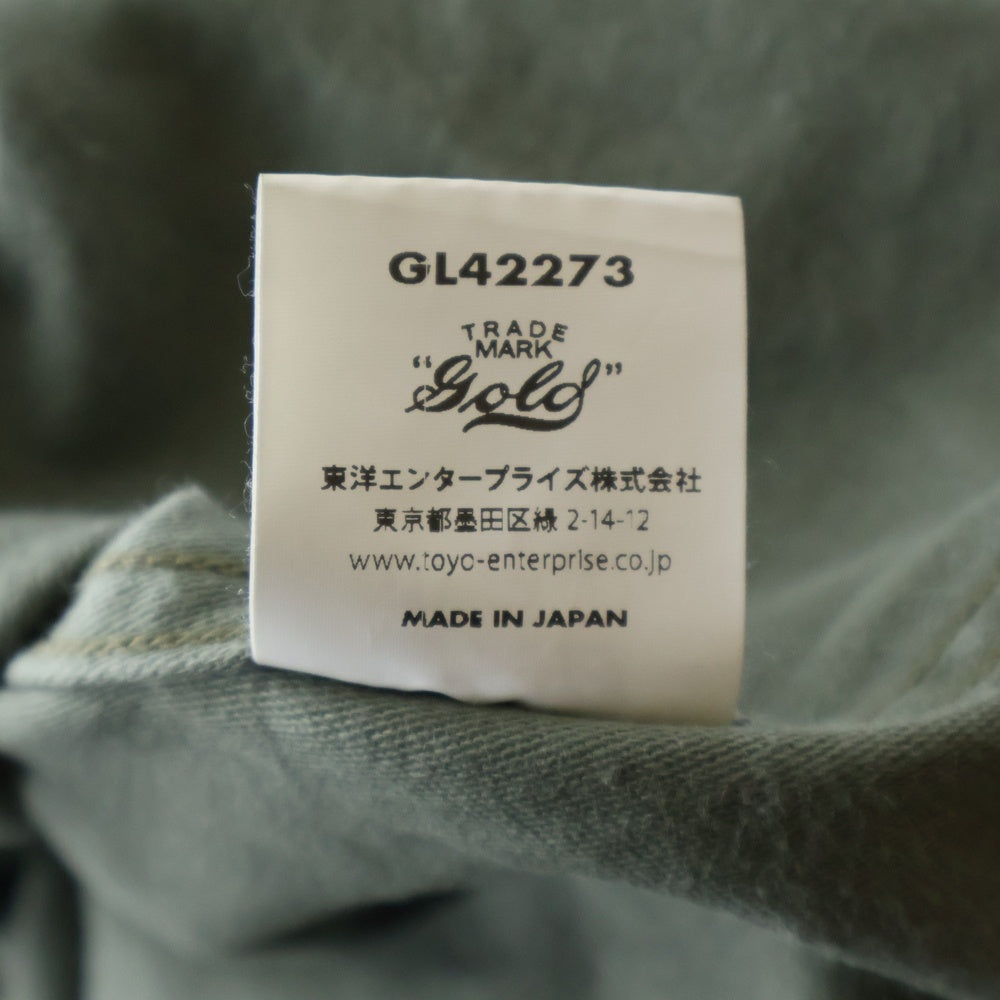 GOLD(ゴールド) LIGHT BACKSATIN UTILITY PANTS サイドアジャスターパンツカーキグリーン GL42273