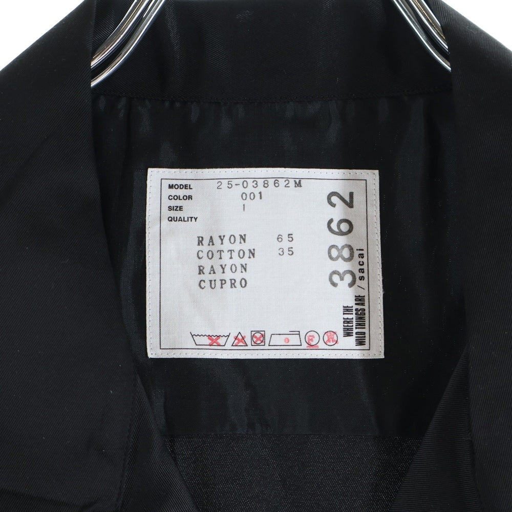 Sacai(サカイ) 25SS WHERE THE WILD THINGS ARE Shirt 半袖シャツ 25-03862M ブラック