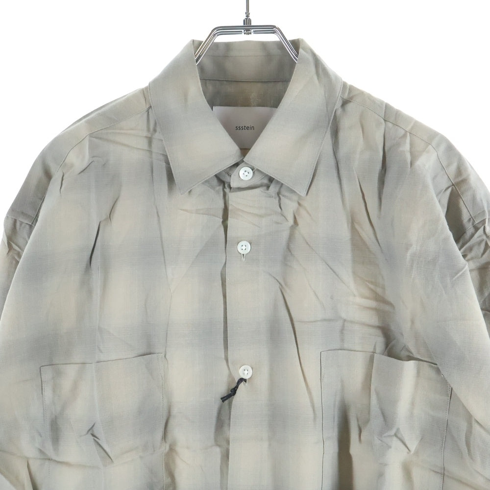 Stein(シュタイン) 25SS C/R CHECK OVERSIZED DOWN PAT SHIRT 長袖チェックシャツ ベージュ 25Sー26ーST.1158