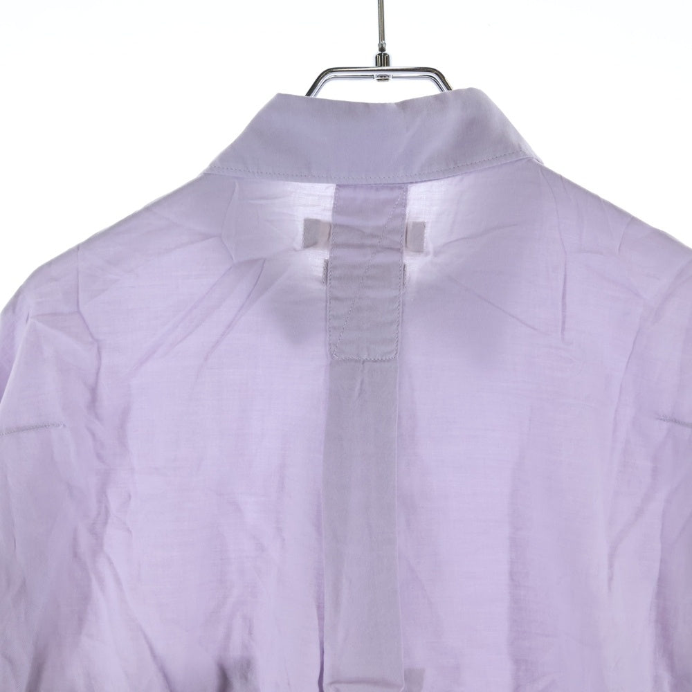 YOKE(ヨーク) GARMENT DYED COTTON SILK TWILL SHIRT ガーメントダイ シルク混 コットン ツイル 長袖シャツ パープル YK25SS0937SH