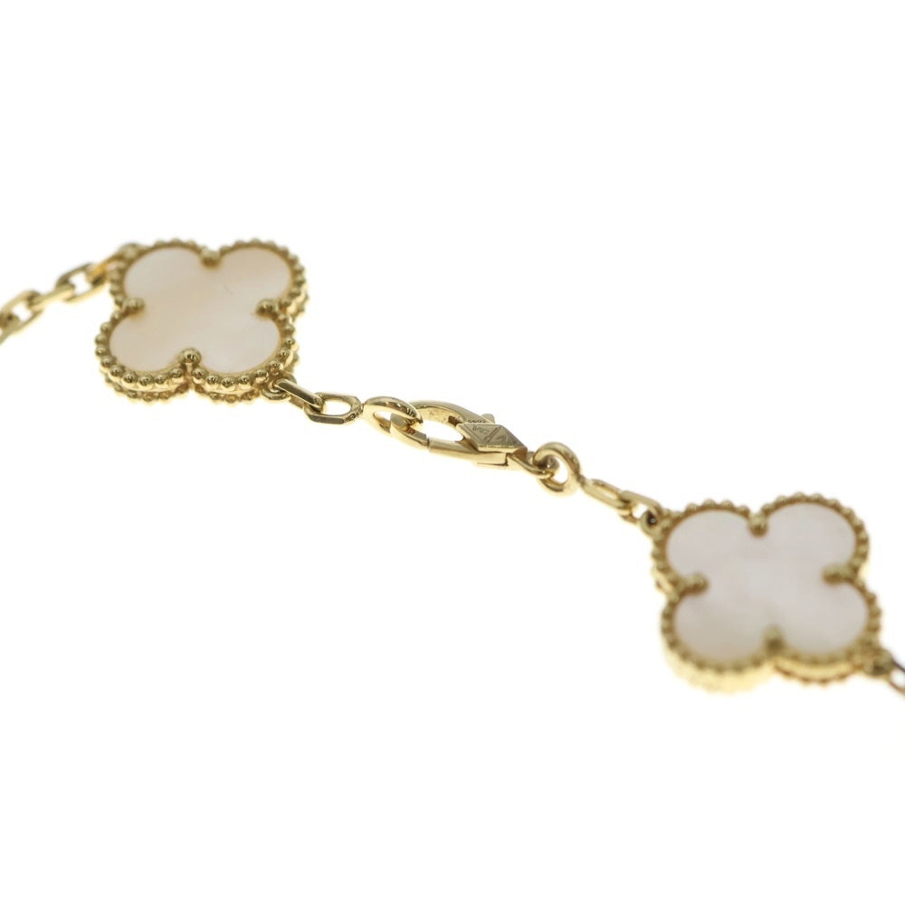 Van Cleef & Arpels(ヴァンクリーフアンドアーペル) ヴィンテージアルハンブラ 10P マザーオブパール ネックレス イエローゴールド AU750YG VCARA42800 ジュエリー レディース