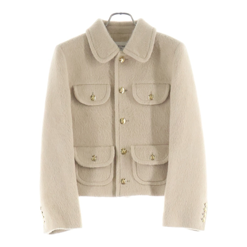 CELINE(セリーヌ) 23AW クロディーヌカラージ メタルボタンウールジャケット ベージュ レディース