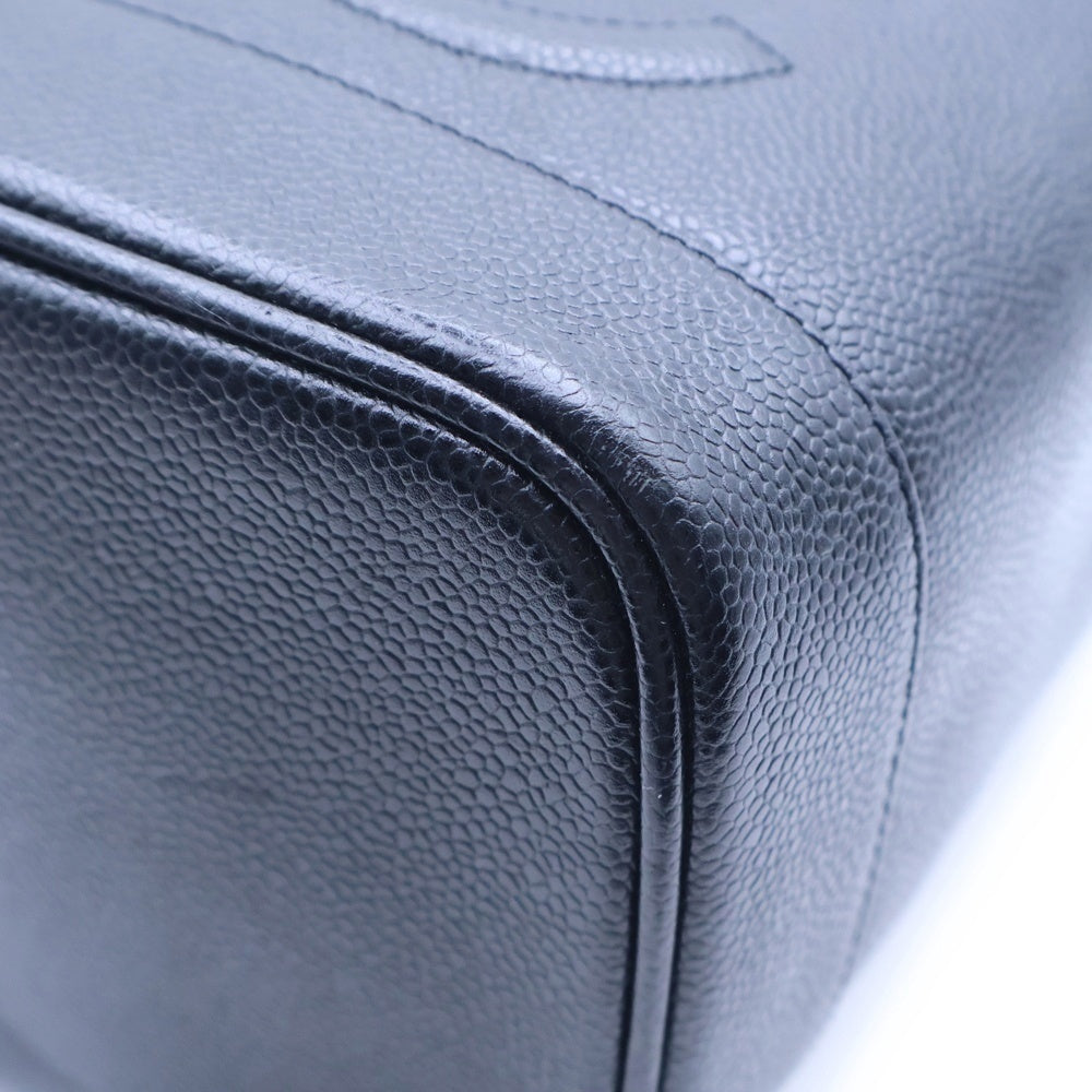 CHANEL(シャネル) ココマーク バニティバッグ ポーチ ブラック キャビアスキン ゴールド金具 レディース